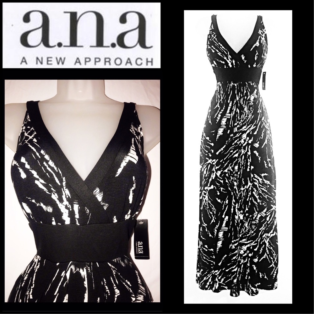 a.n.a. Black & White NWTs Maxi Dress! Size Medium